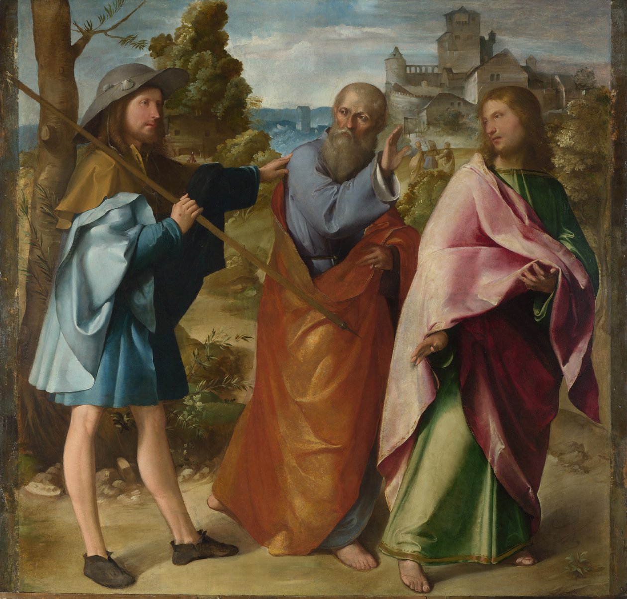 De weg naar Emmaüs, ca. 1516 door Altobello Melone