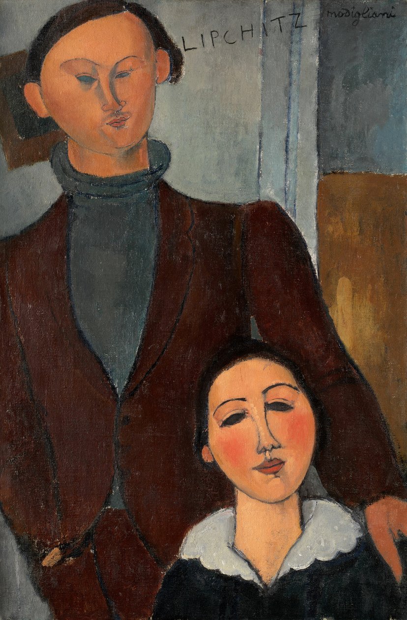 Jacques en Berthe Lipchitz, 1916 door Amedeo Modigliani