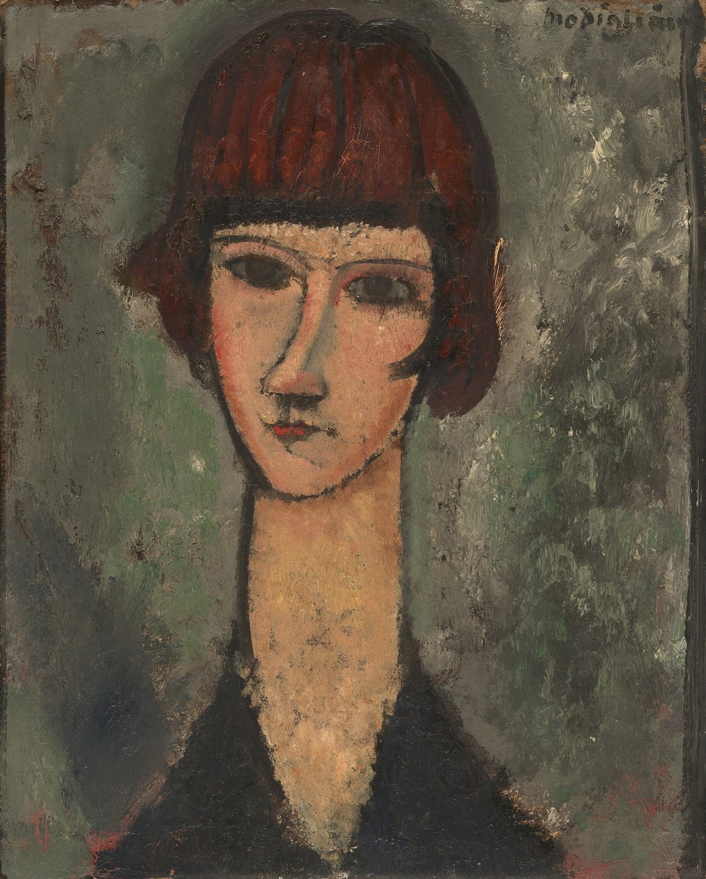 Portret van een vrouw, ca. 1917-1919 door Amedeo Modigliani