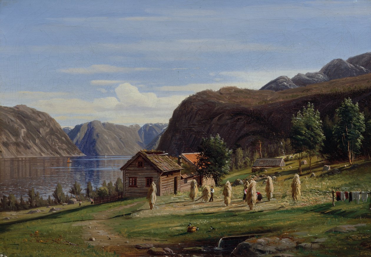 Boerderij in Balestrand in Sogn door Amaldus Nielsen
