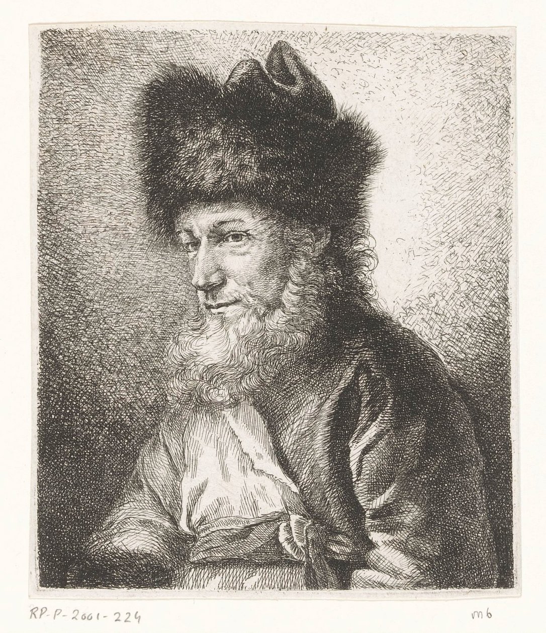 Portret van Michel Hirsch, rabbijn te Potsdam door Amalie Baader
