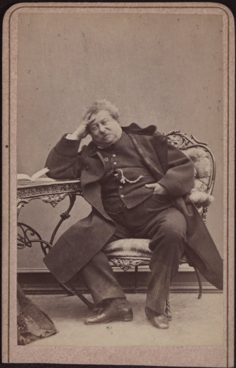 De auteur Alexandre Dumas père 1802-1870, ca 1868 door Amand Helm