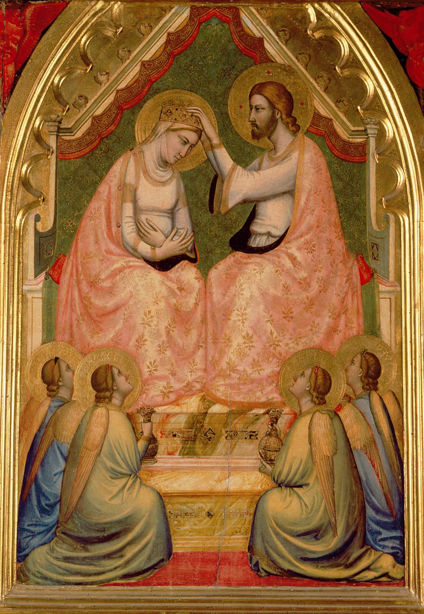 De Kroning van de Maagd Polyptych (middenpaneel) door Ambrogio Bondone Giotto