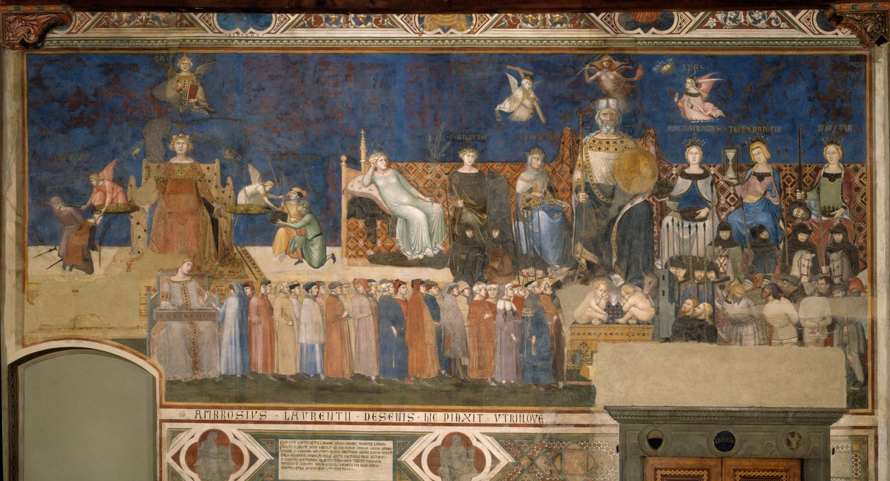 Allegorie van goed bestuur door Ambrogio Lorenzetti