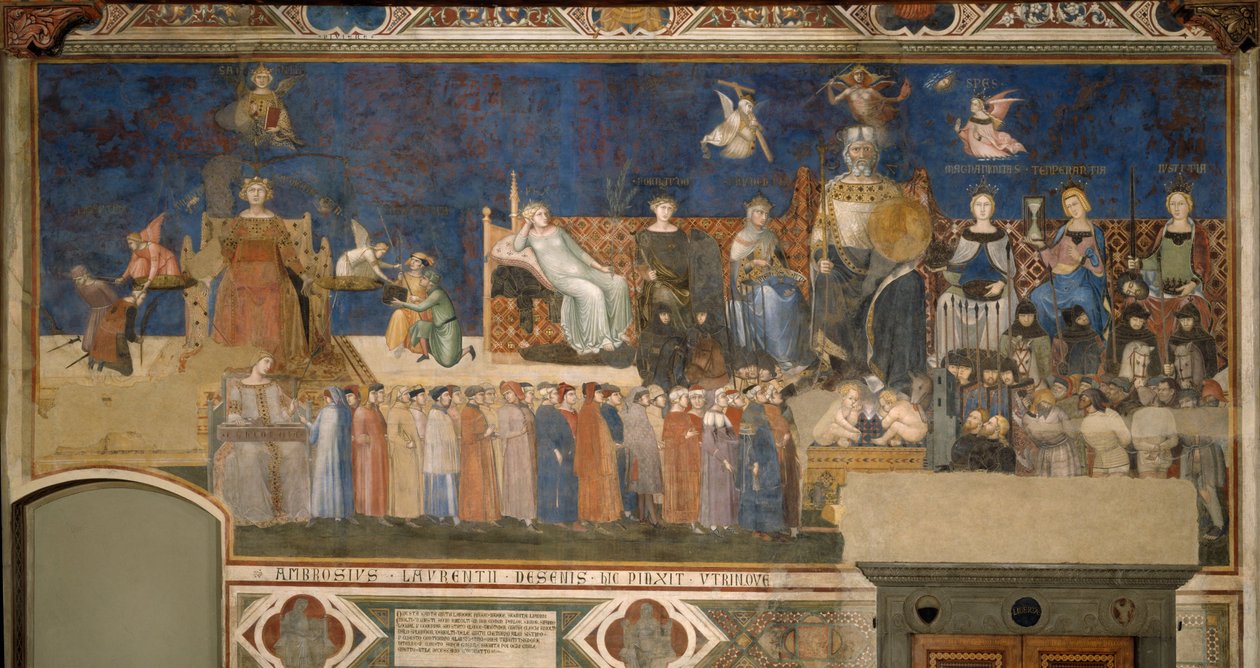 Allegorie van goed bestuur Cyclus van fresco