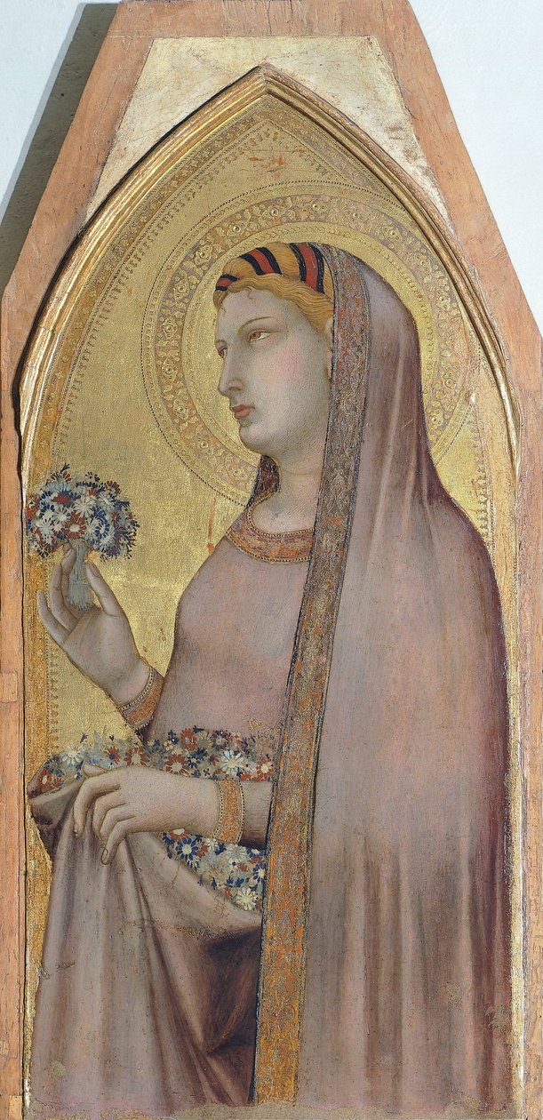 St. Dorothea, (detail) door Ambrogio Lorenzetti