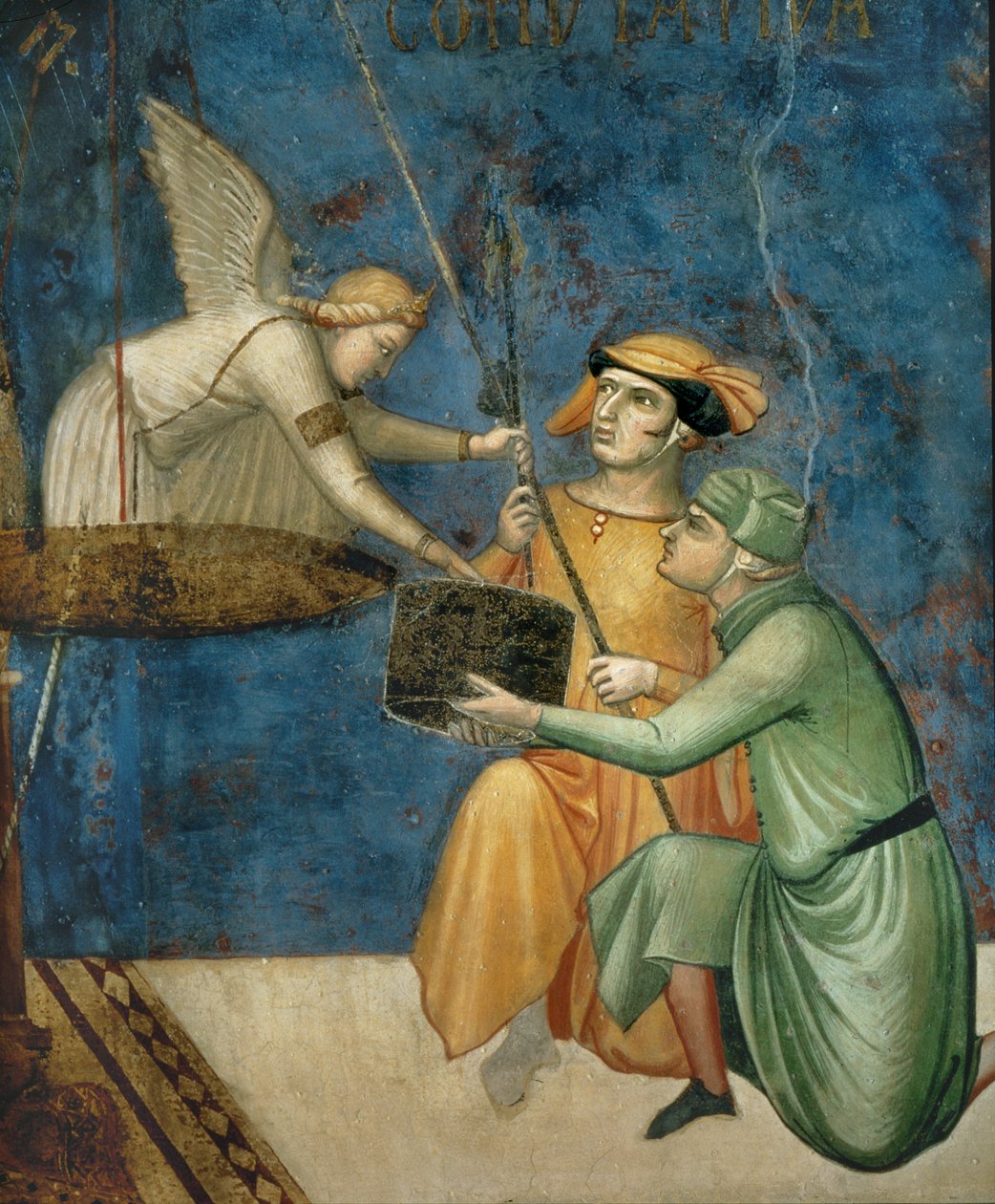 De allegorie van goed bestuur ... (muurschildering) door Ambrogio Lorenzetti