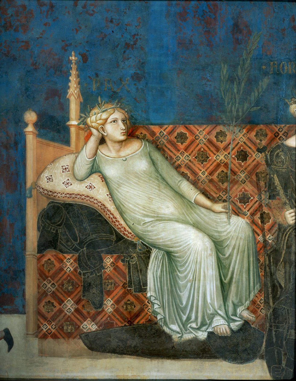 De allegorie van goed bestuur ... (muurschildering) door Ambrogio Lorenzetti