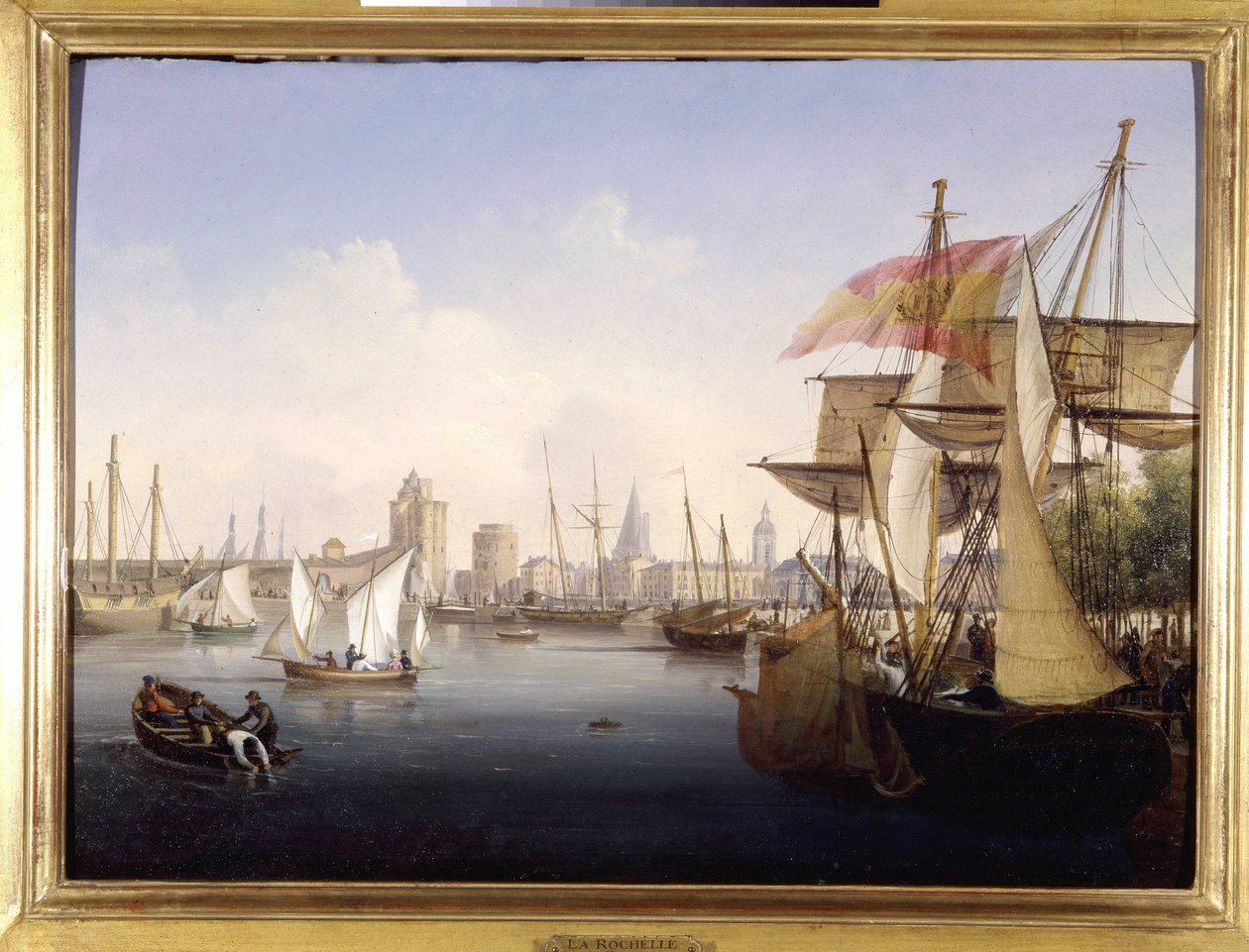 De haven van La Rochelle door Louis Garneray, ca. 1820 door Ambroise Louis Garneray