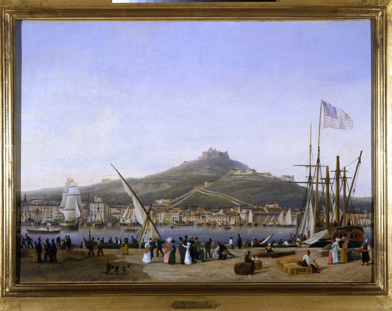 Haven van Marseille door Louis Garneray, circa 1820 door Ambroise Louis Garneray