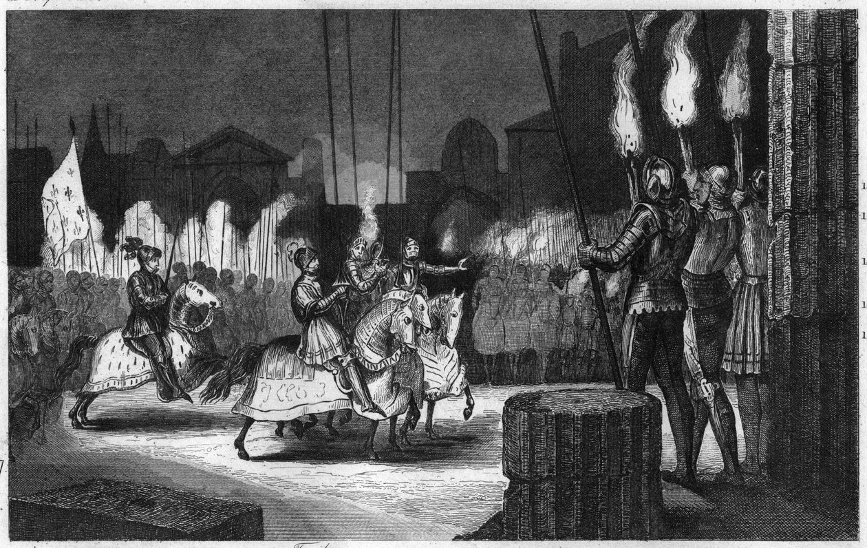 Karel VIII betreedt Rome in 1494 om tot keizer van het Oosten te worden uitgeroepen - Karel VIII (1470-1498) betrad Rome op 31 december 1494. Hij werd uitgeroepen tot keizer van het Oosten, voordat hij naar Napels ging om zijn rechten daar te doen gelden - door Ambroise Tardieu