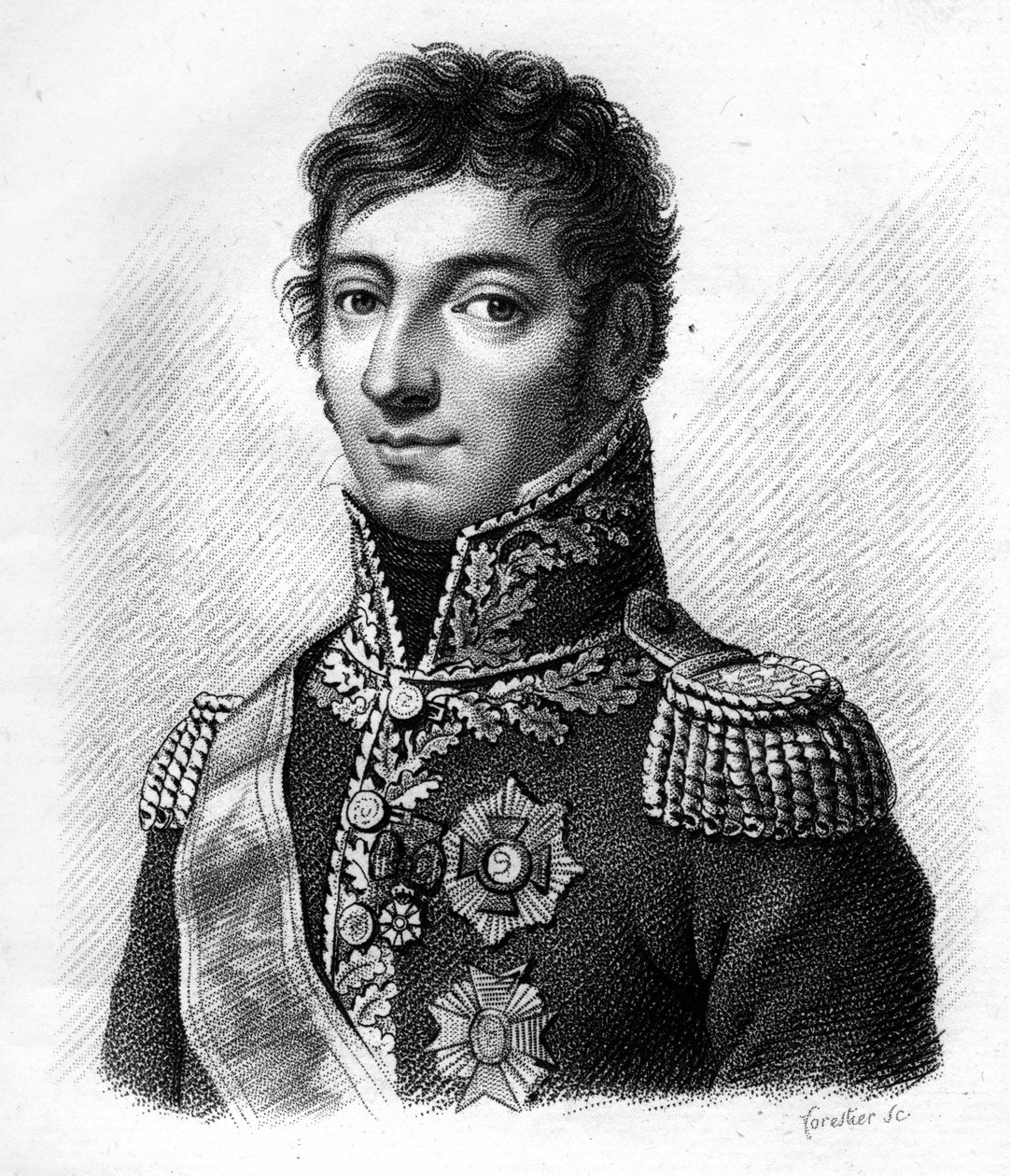 Generaal Lefèvre Desnouettes (1773-1822) - in “Portretten van de Franse generaals na de overwinningen en veroveringen van de Fransen”. Gegraveerd door Ambroise Tardieu in 1818. Stella Collectie. door Ambroise Tardieu