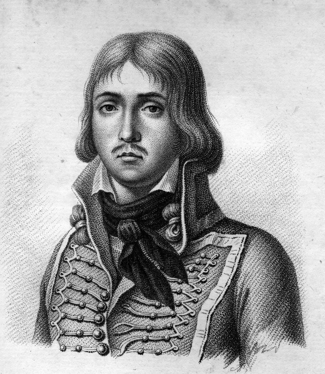 Generaal Marceau. François Séverin Marceau Desgraviers Franse generaal (1769 tot 1796). in 