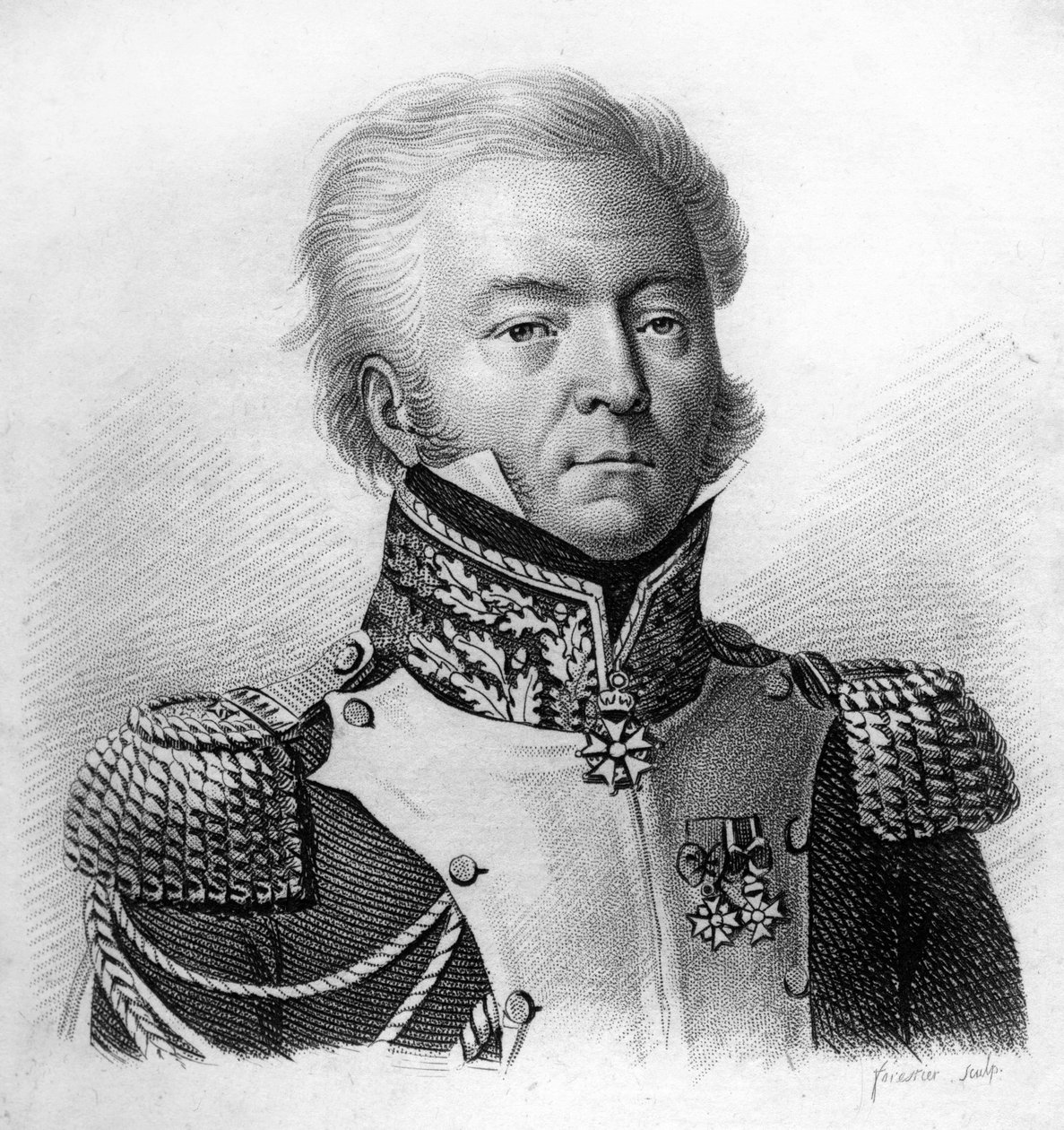 Louis Lepic Generaal van Divisie (1765-1847). Gegraveerd door Ambroise Tardieu in 1818. Stella Collectie. door Ambroise Tardieu