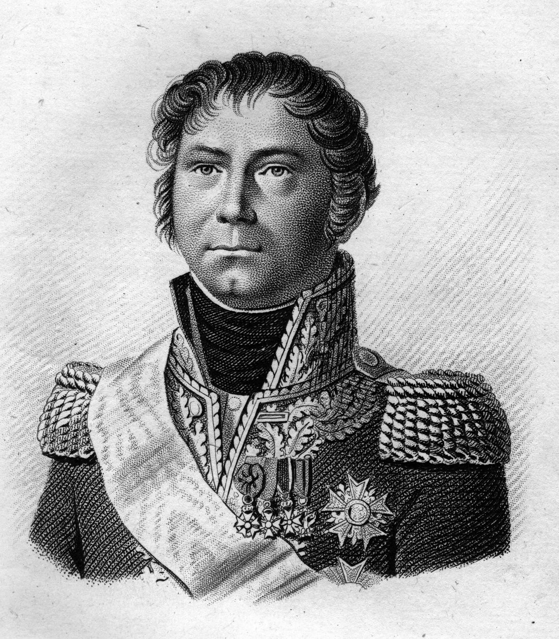 Portret van Generaal Becker die Napoleon I in 1815 begeleidde naar de plaats van zijn inscheping naar Sint-Helena na de 100 dagen. in 