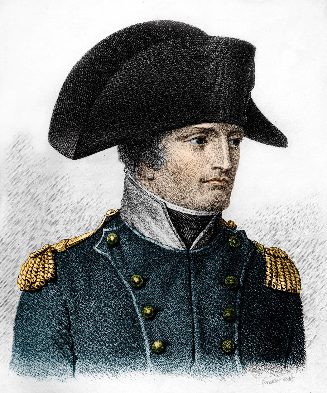 Portret van Napoleon ten tijde van de Slag bij Austerlitz (1805) - in Portraits of the French generals following the victories and conquests of the French. Gegraveerd door Ambroise Tardieu in 1818. Stella Collectie door Ambroise Tardieu