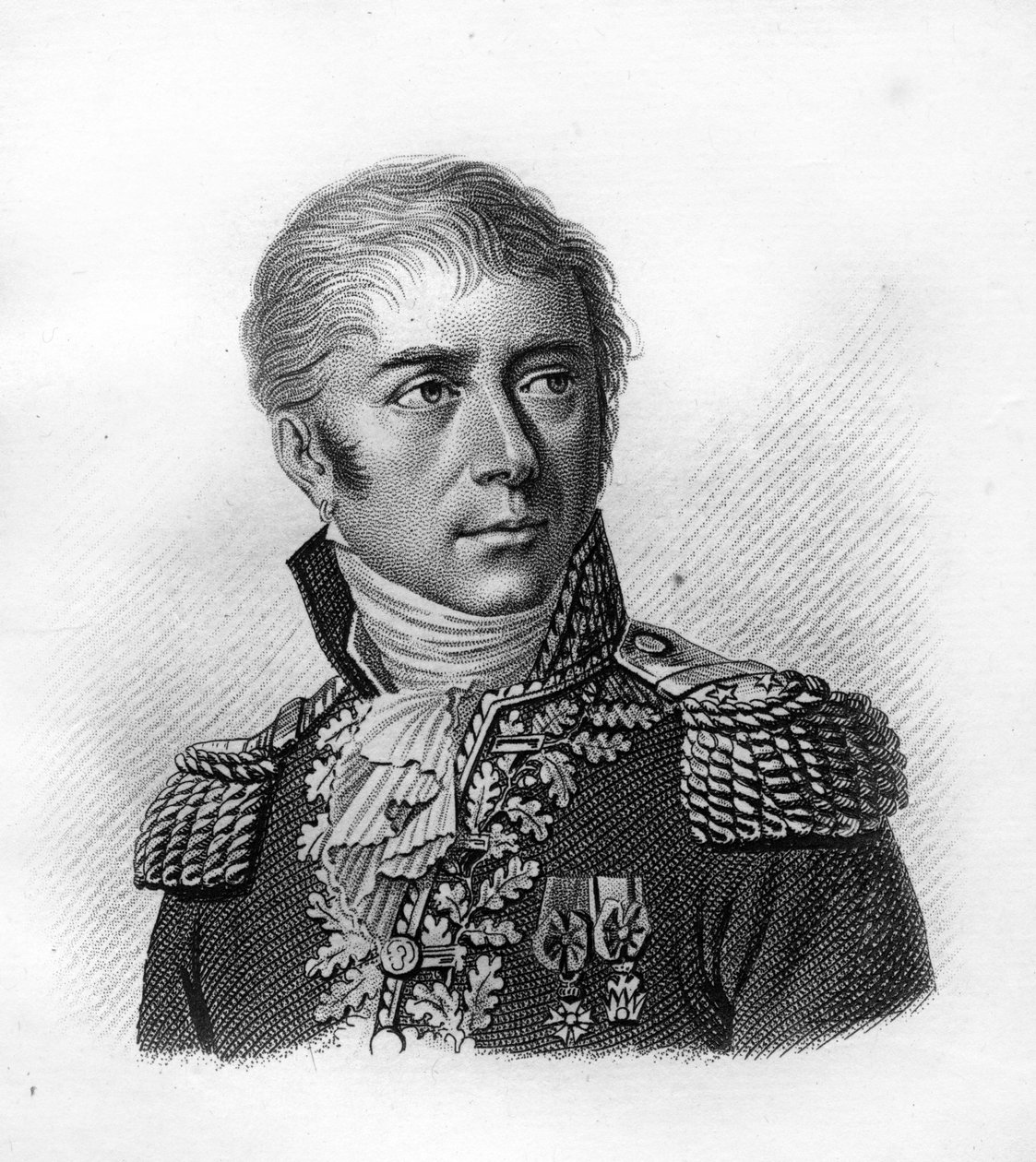 Portret van generaal Honore Vial (1776-1813) - in “Portretten van de Franse generaals na de overwinningen en veroveringen van de Fransen”. Gegraveerd door Ambroise Tardieu in 1818. Stella Collectie. door Ambroise Tardieu