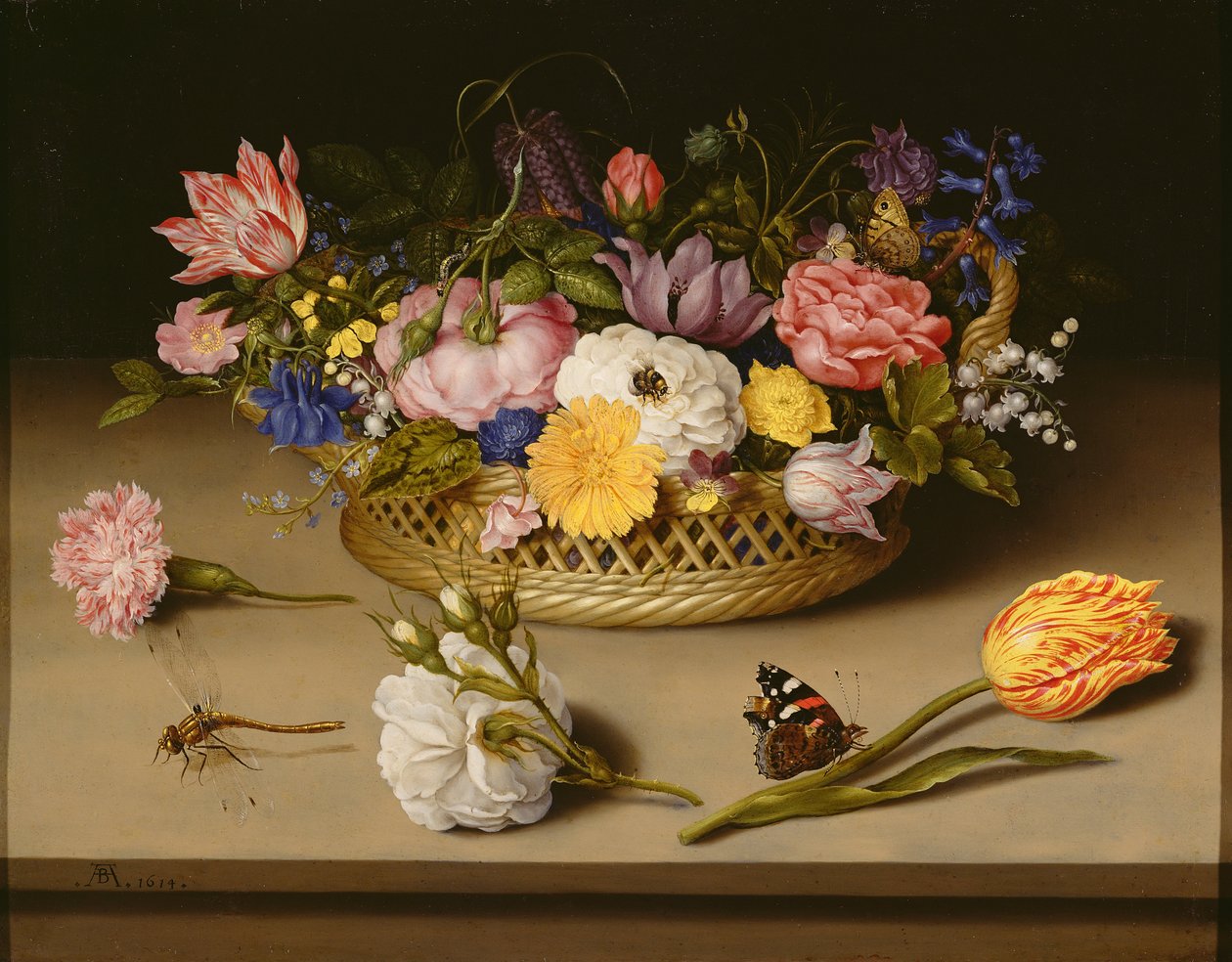 Bloemenstilleven door Ambrosius the Elder Bosschaert