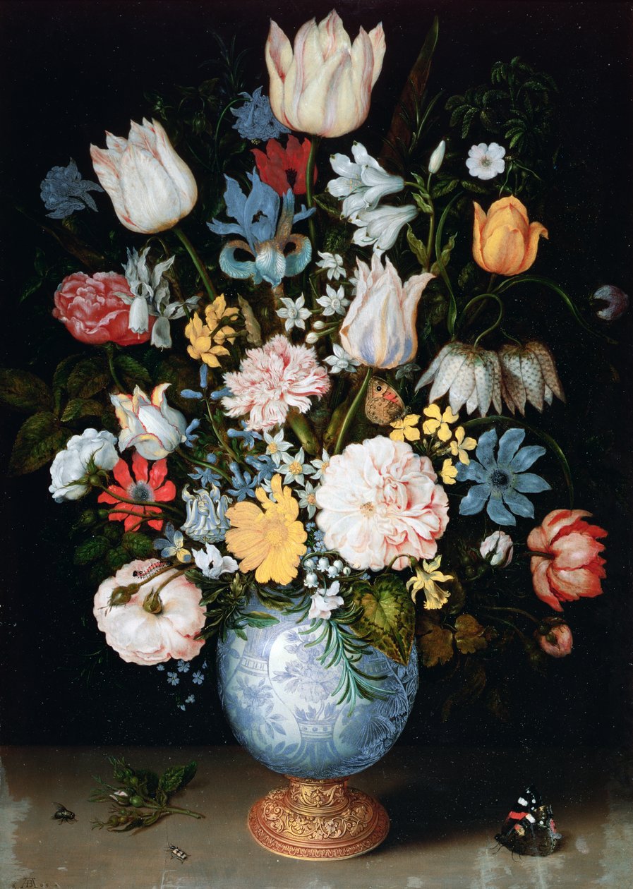 Boeket bloemen, 1609 door Ambrosius the Elder Bosschaert