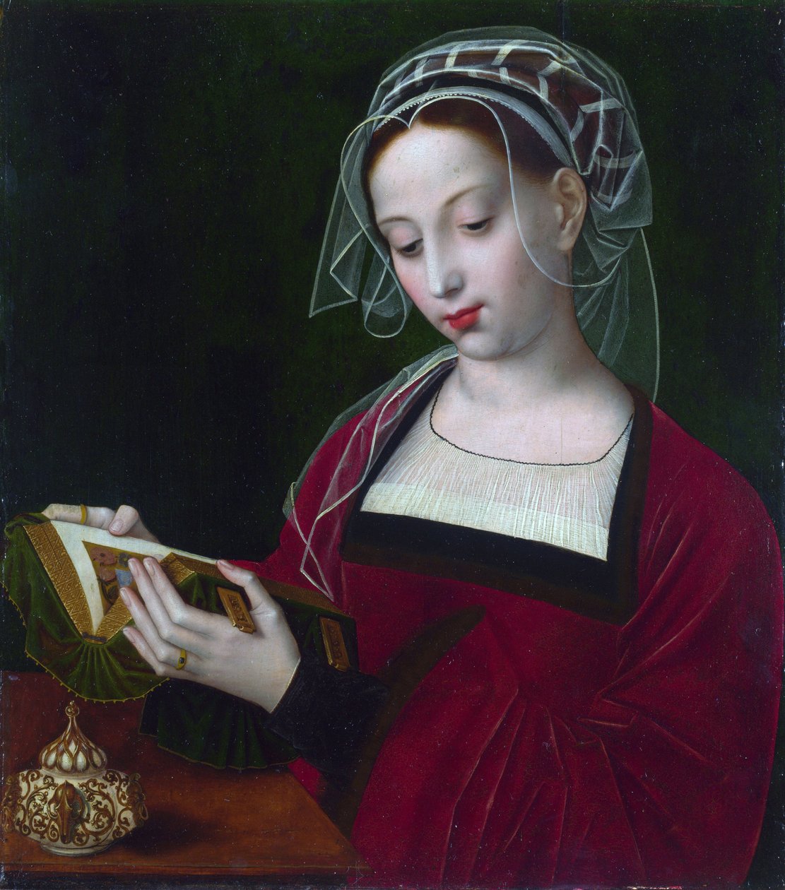 Maria Magdalena lezend door Ambrosius Benson