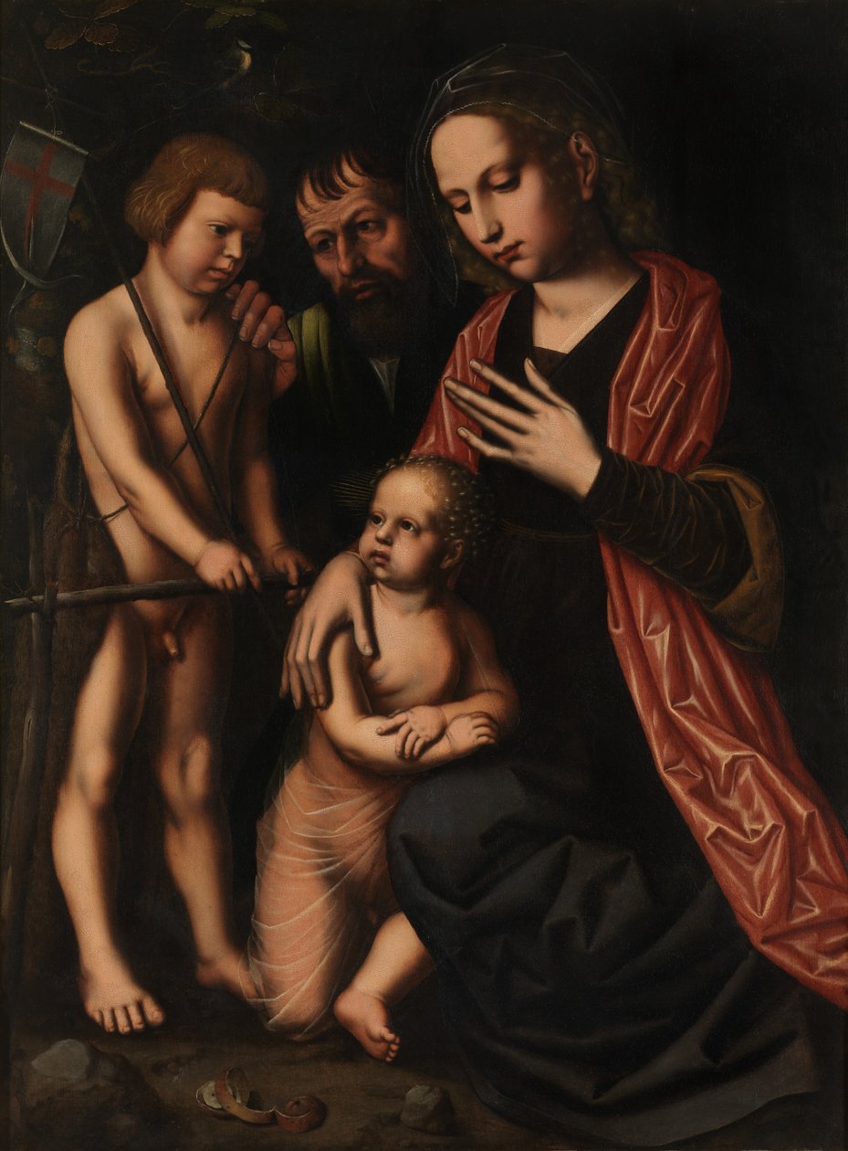 De Heilige Familie en Sint Johannes de Doper door Ambrosius Benson