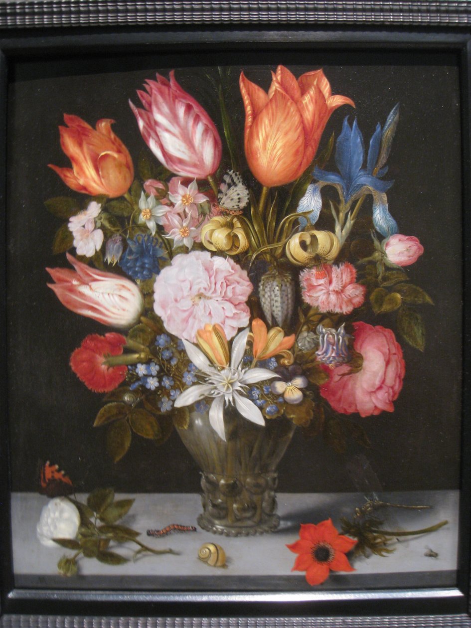 Bloemen in een glas door Ambrosius Bosschaert