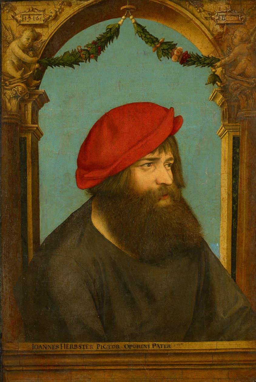 Portret van Hans Herbst (Herbster) door Ambrosius Holbein