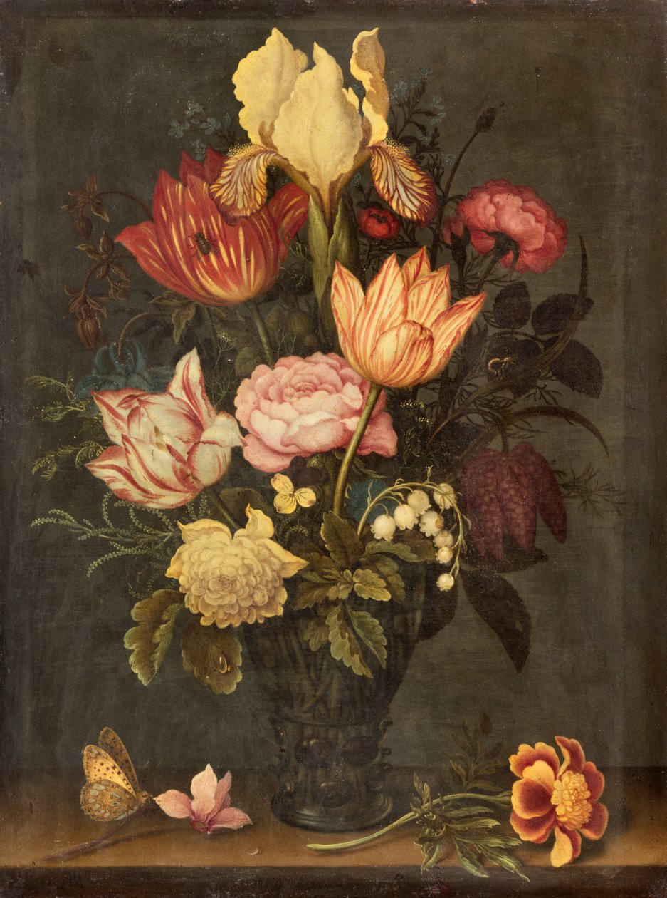 Bloemen c.1607 (schilderij) door Ambrosius the Elder Bosschaert