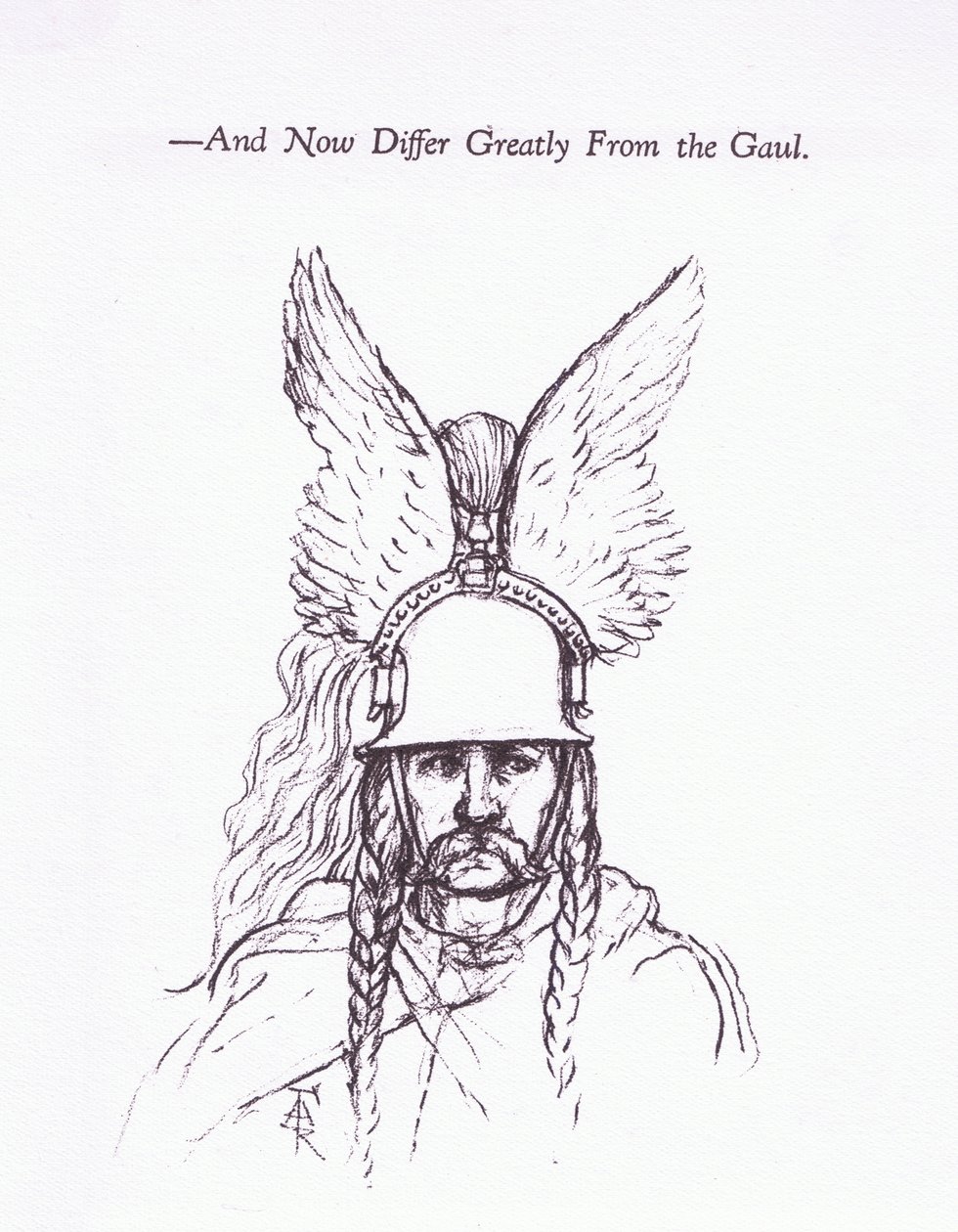 Een Gallische hoofdman, illustratie uit De Romeinse Soldaat, 1928 door Amedee Forestier