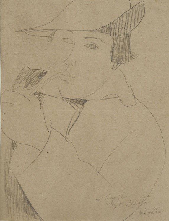 Portret van Manuel Ortiz de Zarate door Amedeo Modigliani
