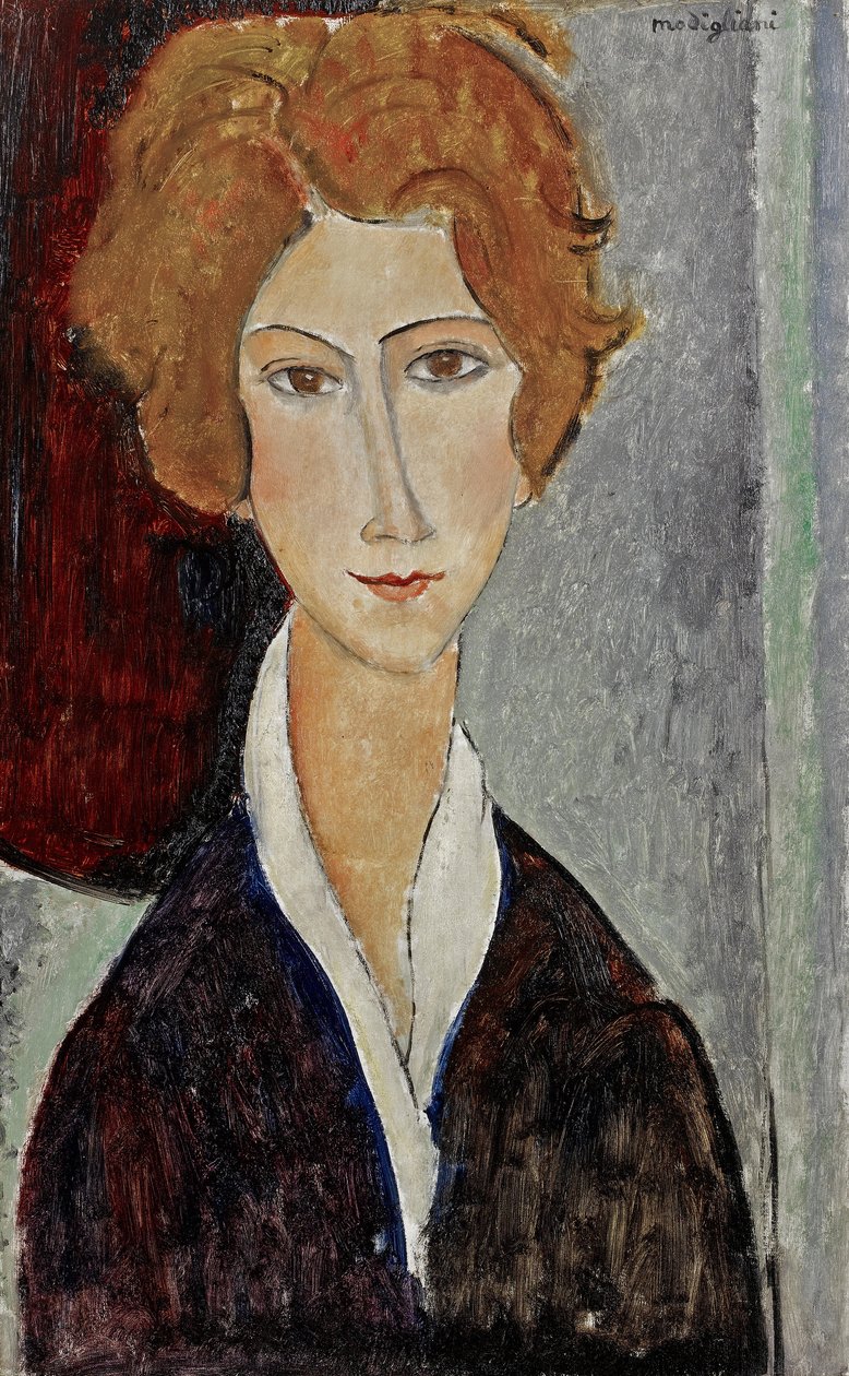 Portret van een Vrouw door Amedeo Modigliani