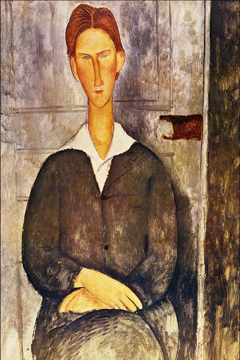 Portret van een Jonge Man door Amedeo Modigliani