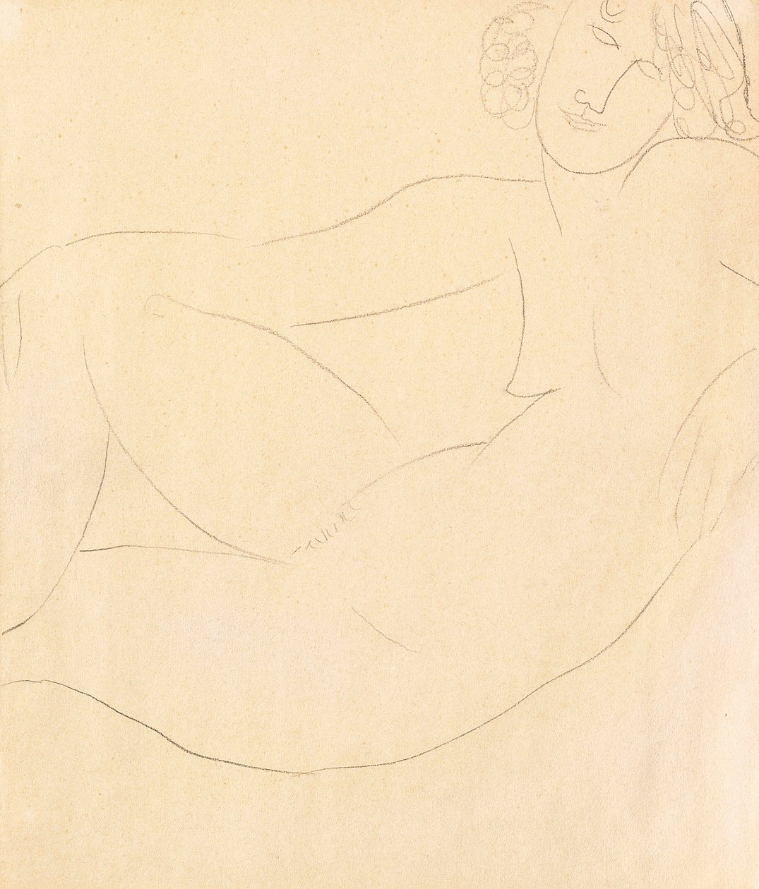Naakte vrouw leunend, 1918 door Amedeo Modigliani