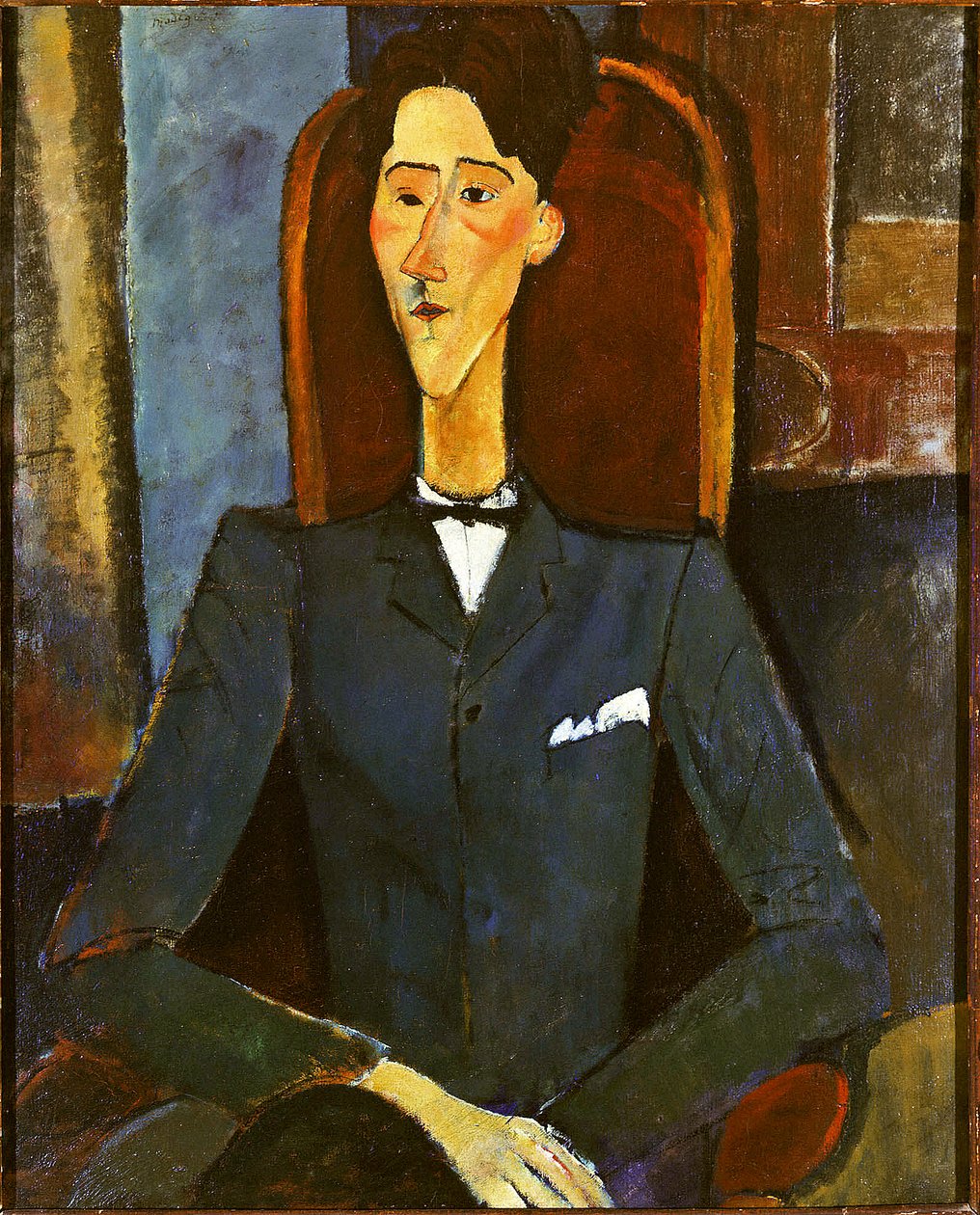 Jean Cocteau, geschilderd door Amedeo Modigliani in 1916 door Amedeo Modigliani