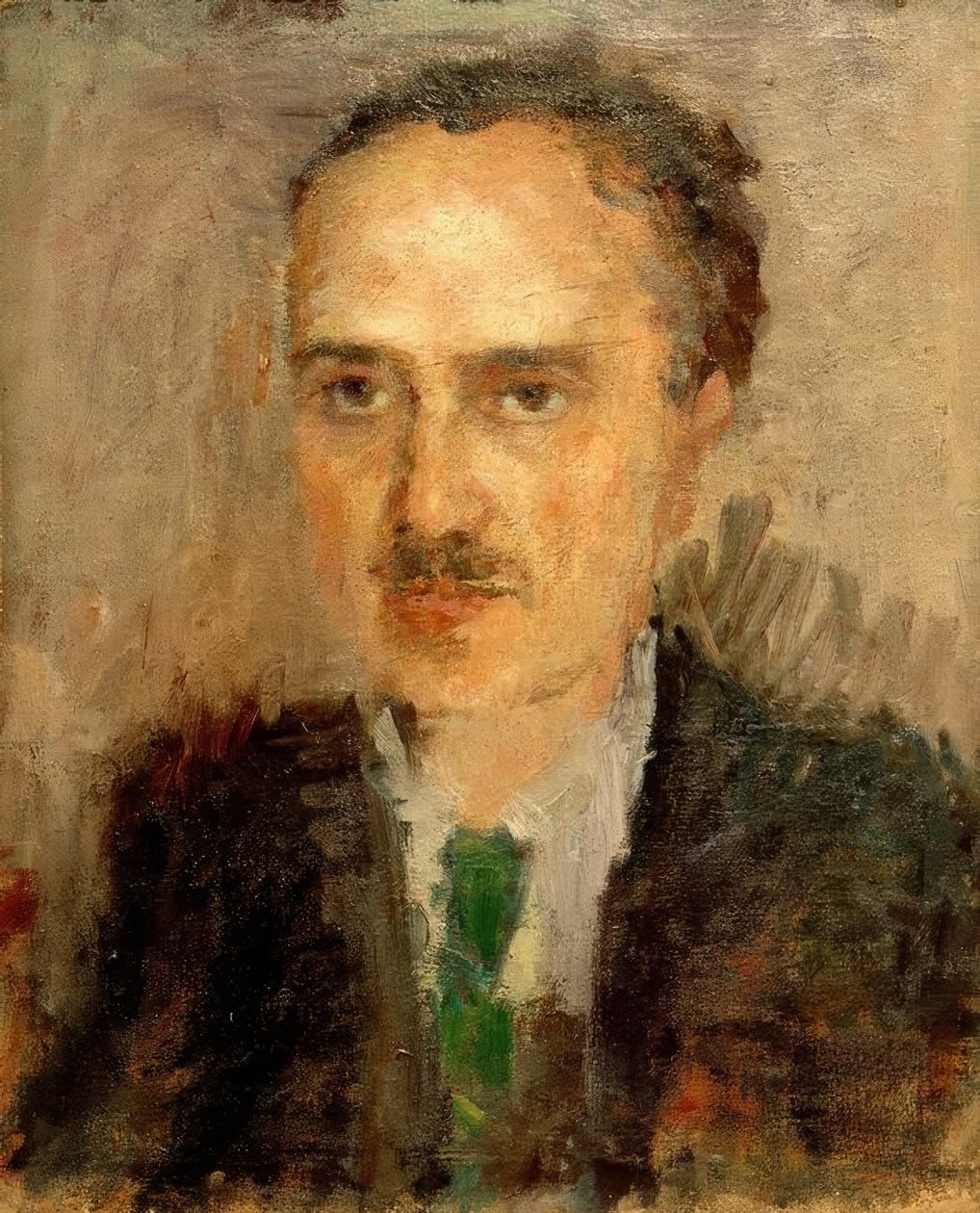Man met snor door Amedeo Modigliani