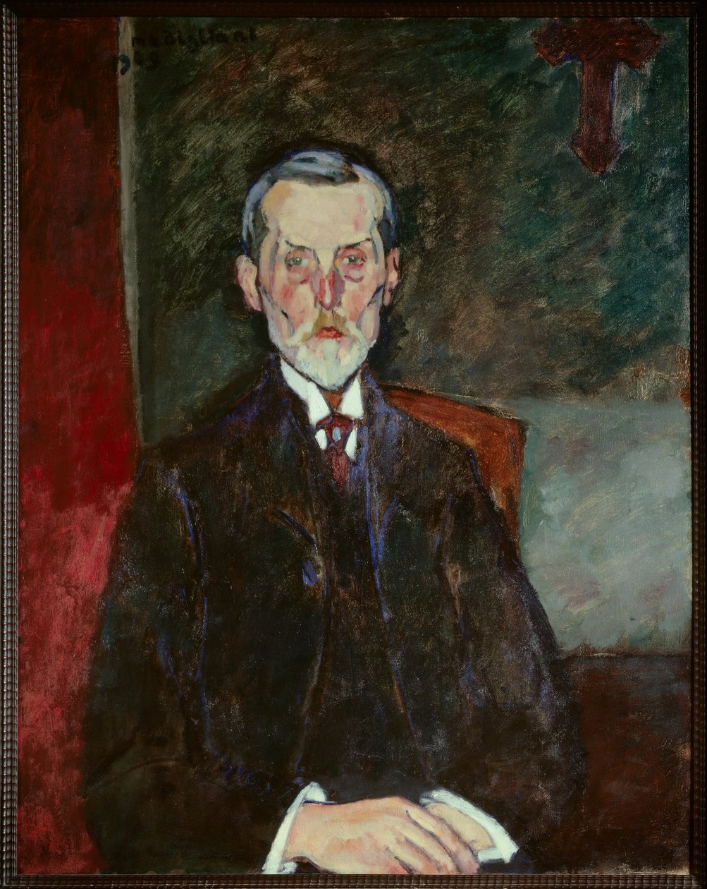Portret van Jean Baptiste Alexandre bij het Kruis (schilderij door Amedeo Modigliani) door Amedeo Modigliani