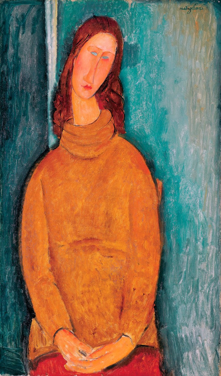 Portret van Jeanne Hébuterne, 1919 door Amedeo Modigliani