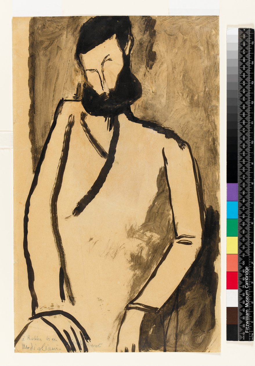 Portret van een bebaarde man, 1909 door Amedeo Modigliani