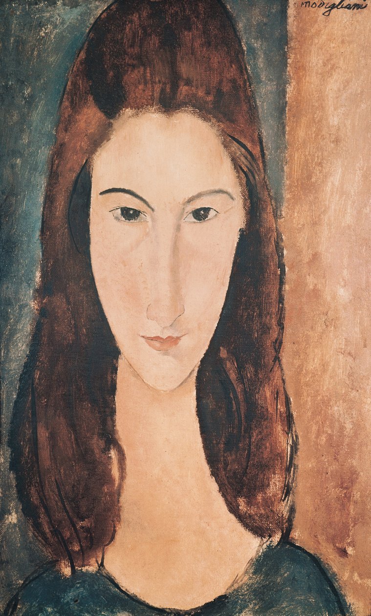 Portret van een jong meisje door Amedeo Modigliani