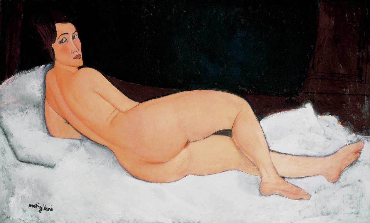Rustende naakt door Amedeo Modigliani