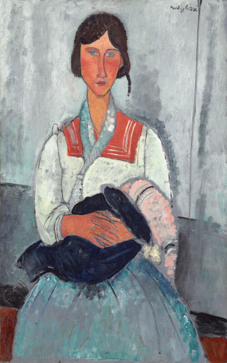 Roma Vrouw met Baby door Amedeo Modigliani