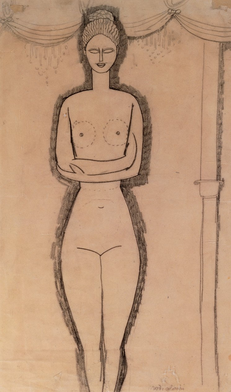 Staande Naakt door Amedeo Modigliani