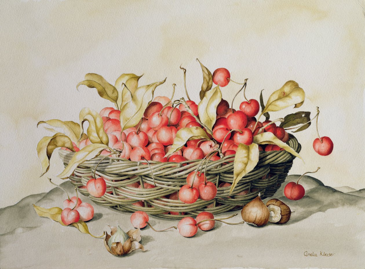 Mand met kersen, 1998 door Amelia Kleiser