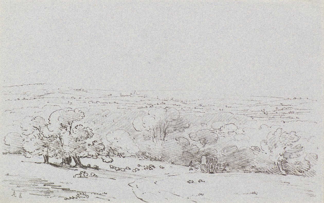 Toegangsweg naar Bromley Hill, ca. 1803 door Amelia Long
