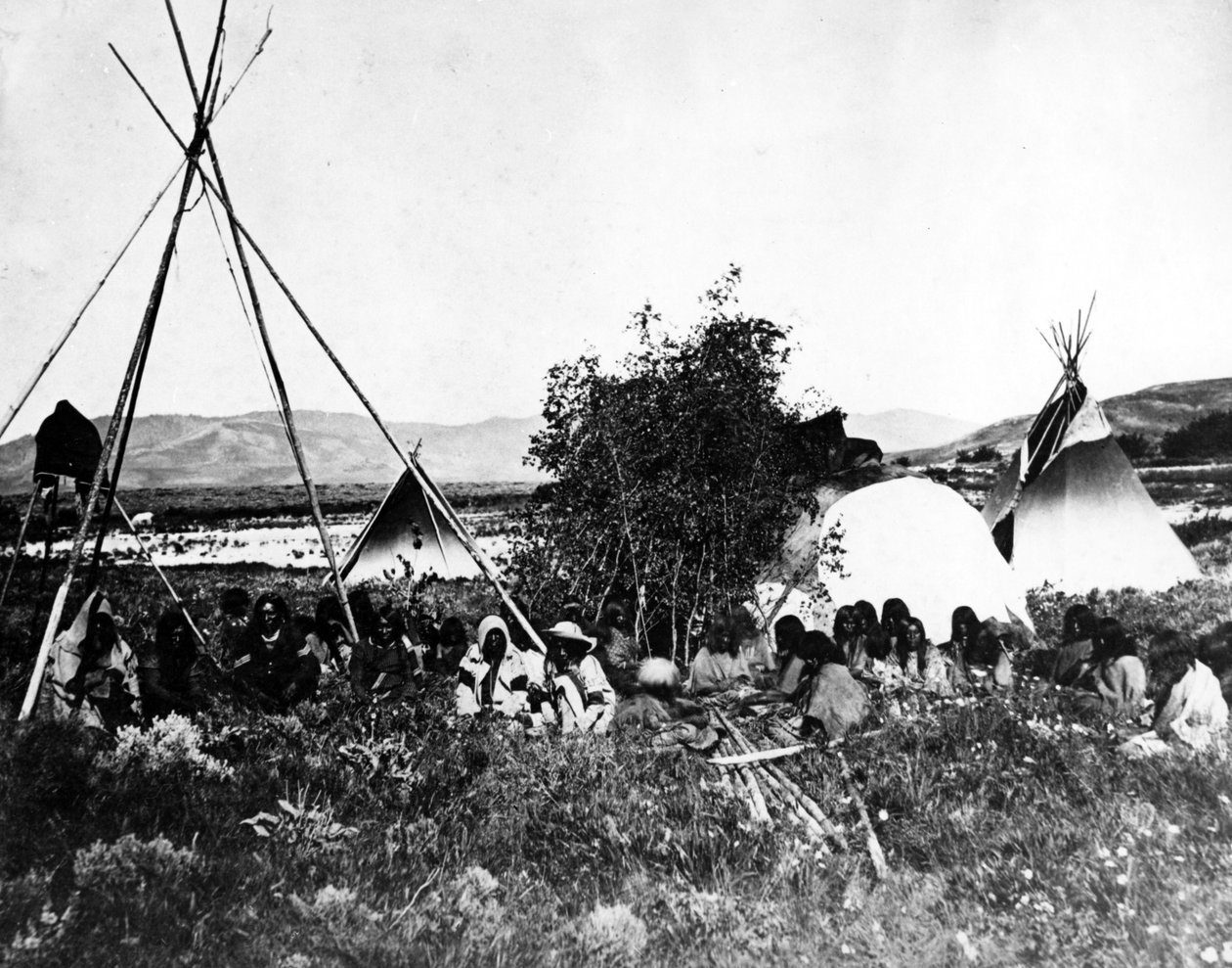 Amerikaanse Indianen met Tipi