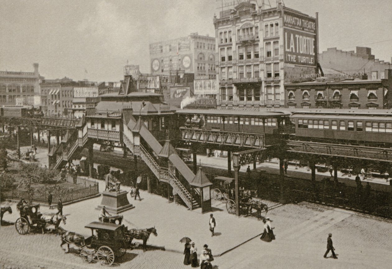 Greeley Square, gezien vanaf Broadway en 34th St., New York City, 1898 door American Photographer