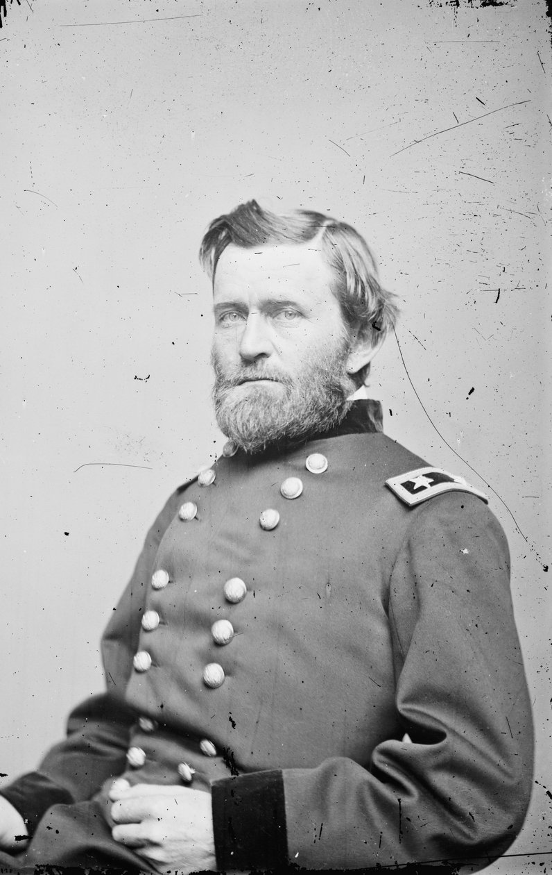 Maj. Gen. Ulysses S. Grant, officier van het Federale Leger, 1862-4 door American Photographer