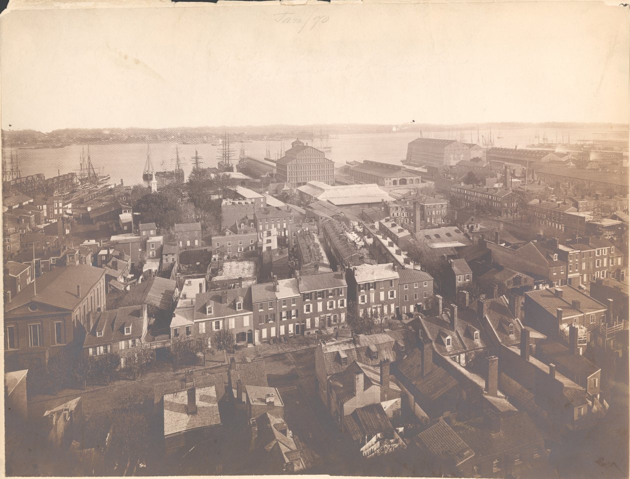 Panorama van Philadelphia, oostelijk uitzicht - Oost vanaf schiettoren, 1870 door American Photographer