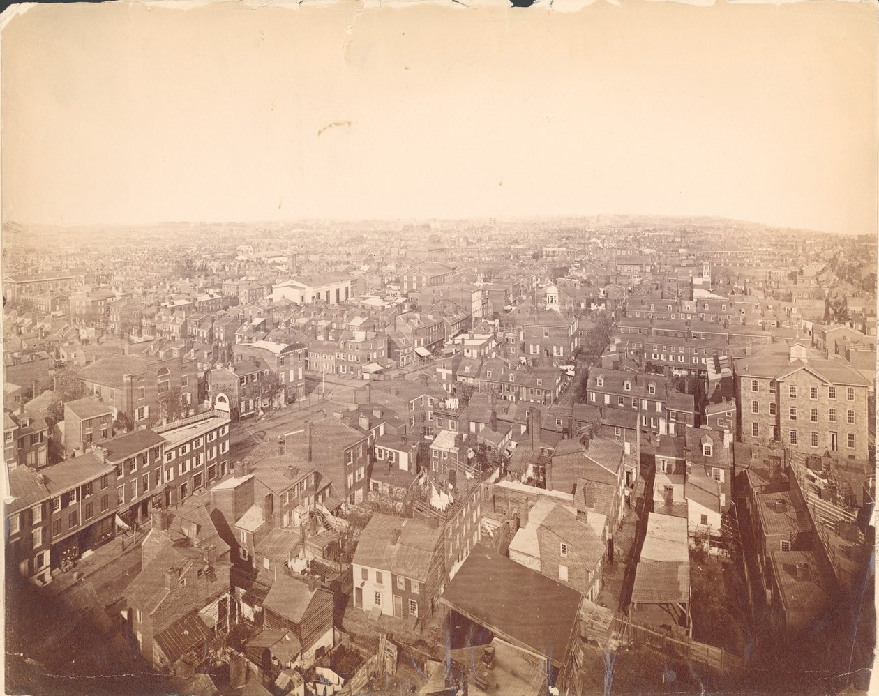 Panorama van Philadelphia vanaf Sparks schiettoren, noordwestelijk uitzicht, 1870 door American Photographer