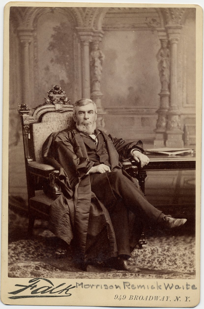 Morrison Remick Waite (1816-88), opperrechter van de VS; foto door Benjamin Falk, New York door American Photographer